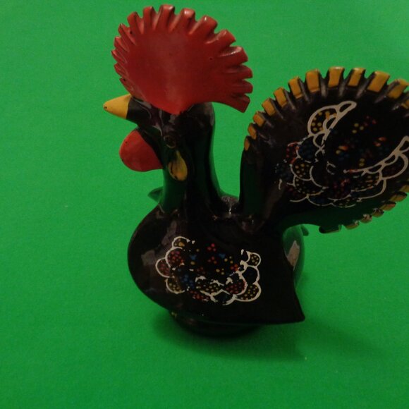VINTAGE POTTERY ROOSTER Made In Japan Of BROWN POTTERY W COLORS - Picture 9 of 11